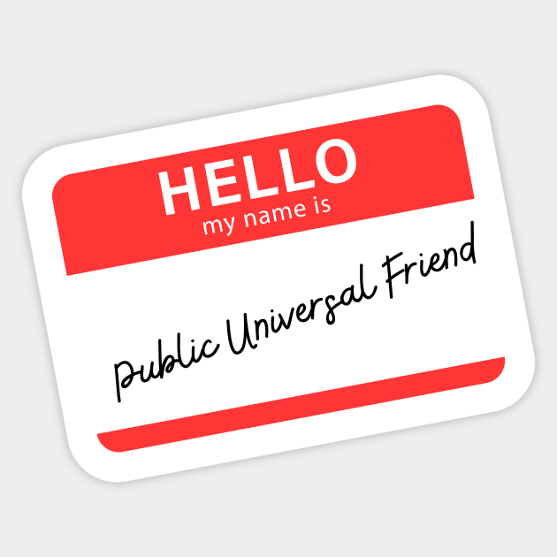 Hello My Name Is Public Universal Friend Sticker by ReallyWeirdQuestionPodcast